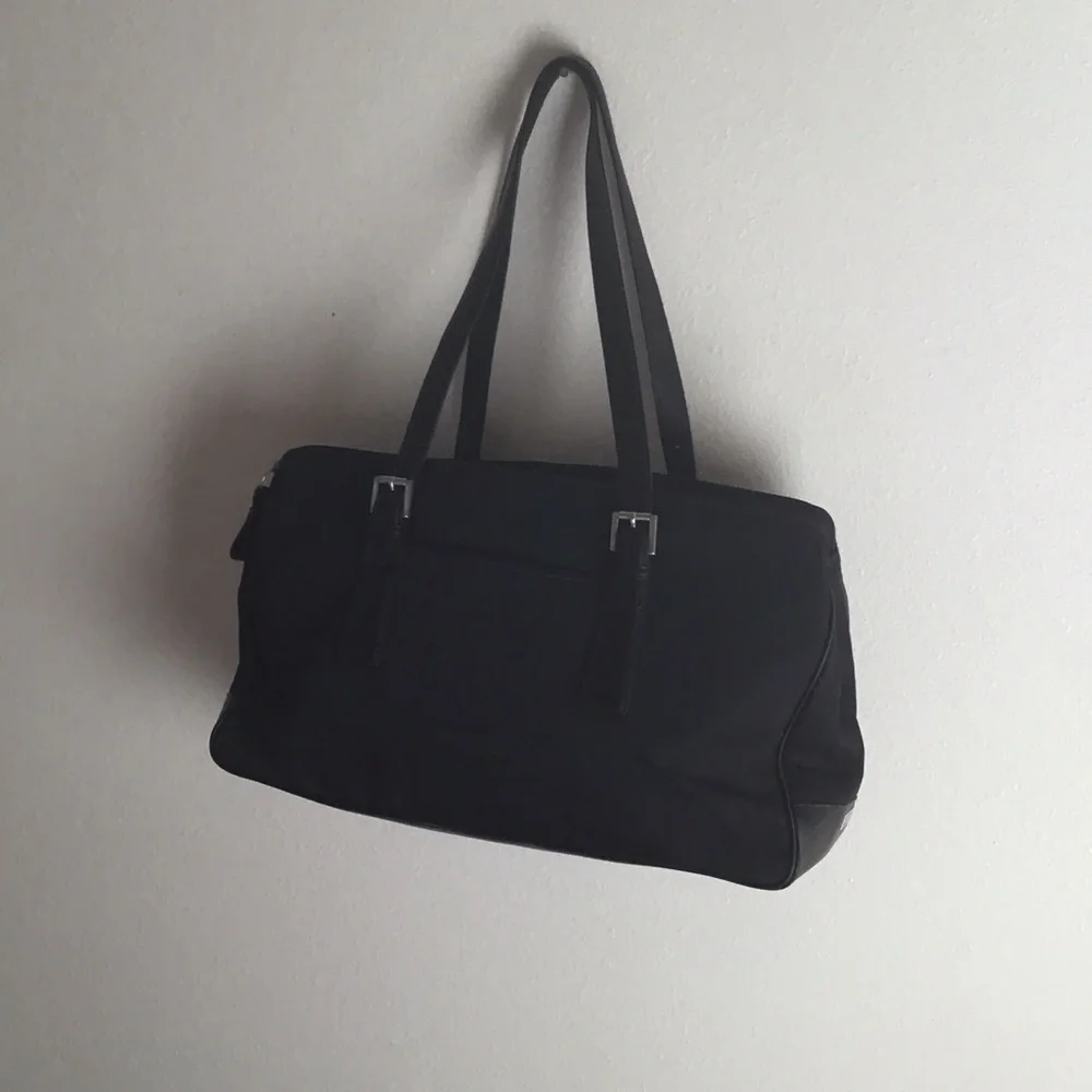 ✔️Coach Vintage Black Leather Travel or Office Bag, EUC